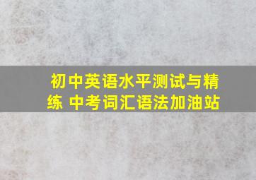 初中英语水平测试与精练 中考词汇语法加油站